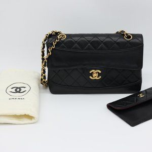 Chanel‎ Matelasse CC Quilted Lambskin Flap Bag with Wallet